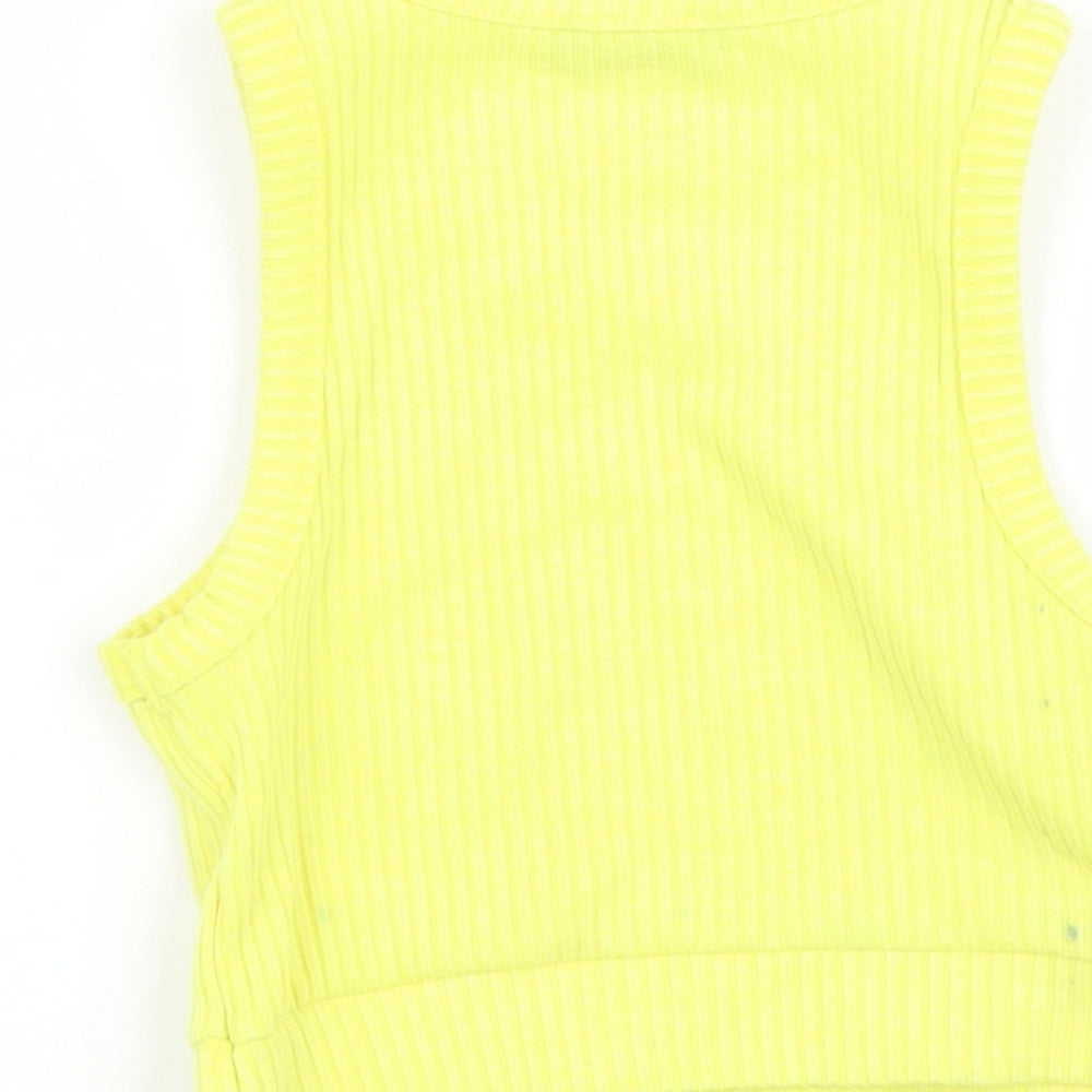 River Island Girls Yellow Basic Tank Size 3-4 Years
