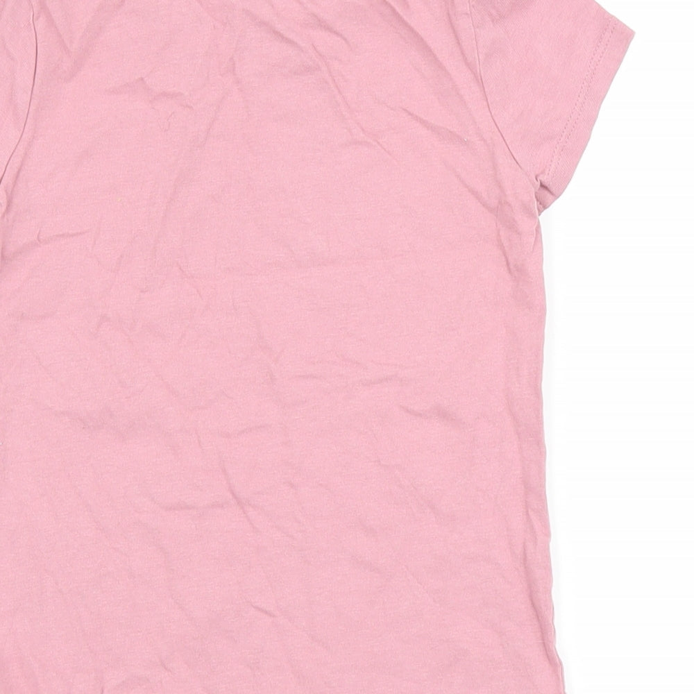 George Girls Pink Basic T-Shirt Size 5-6 Years
