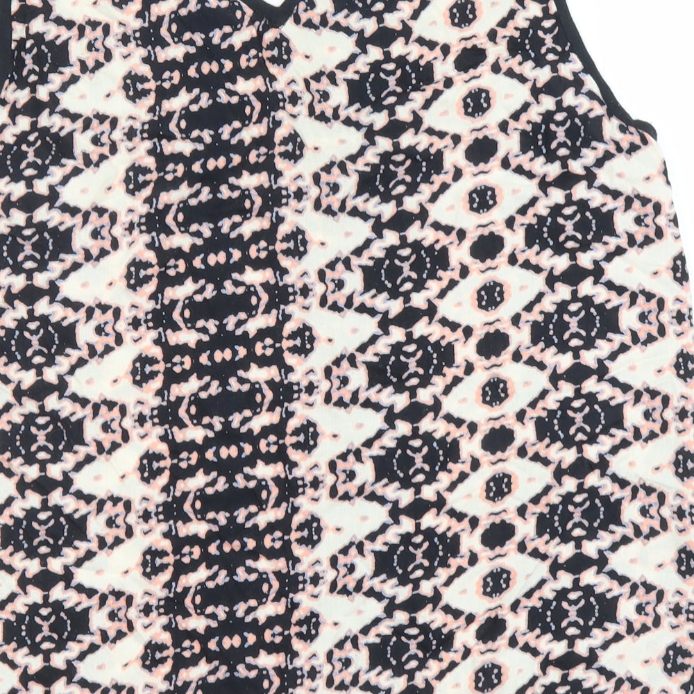 Fransa Womens Multicoloured Argyle/Diamond Basic Tank Size M