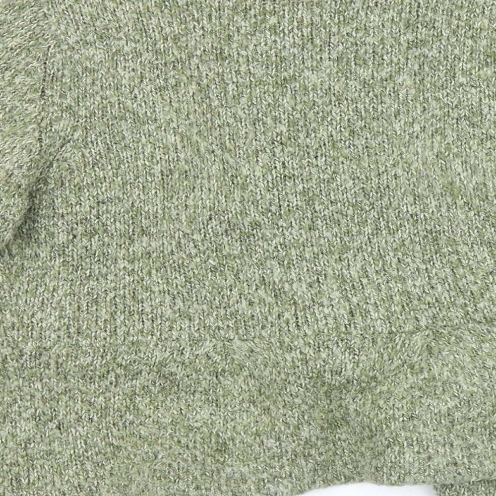 b high Womens Green Cardigan Jumper Size L