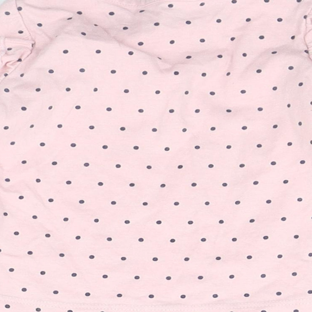 Matalan Baby Pink Polka Dot Basic T-Shirt Size 3-6 Months