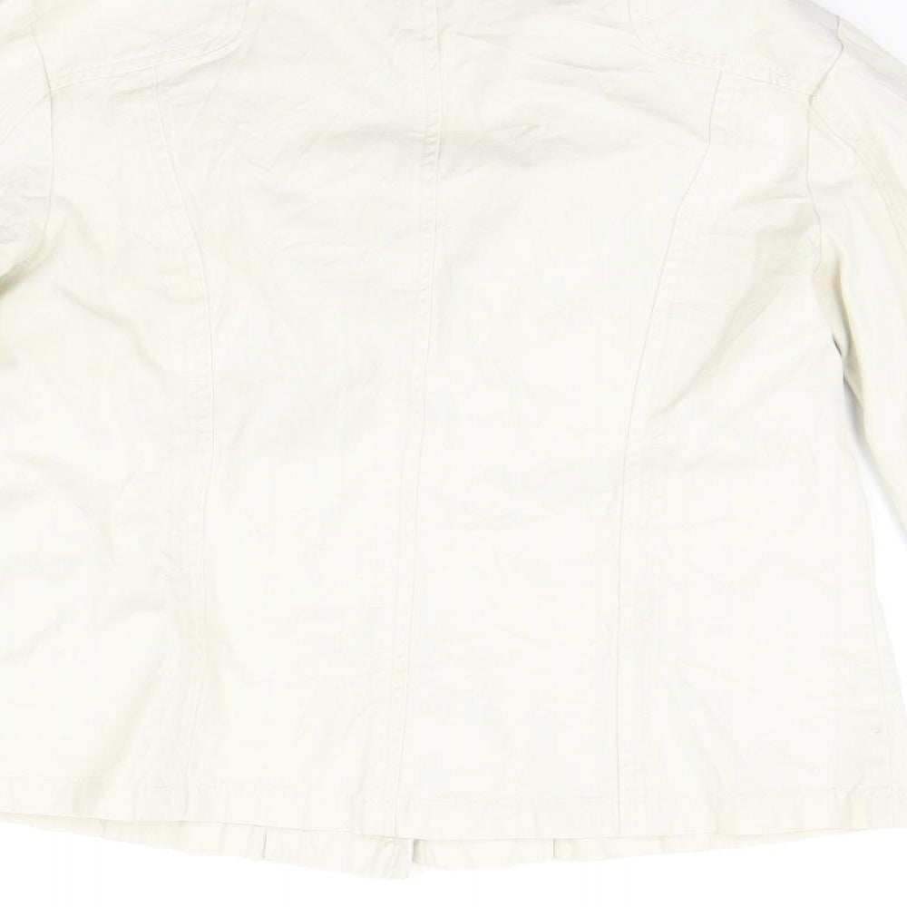 Jeans & Co Womens Beige Jacket Coat Size 12