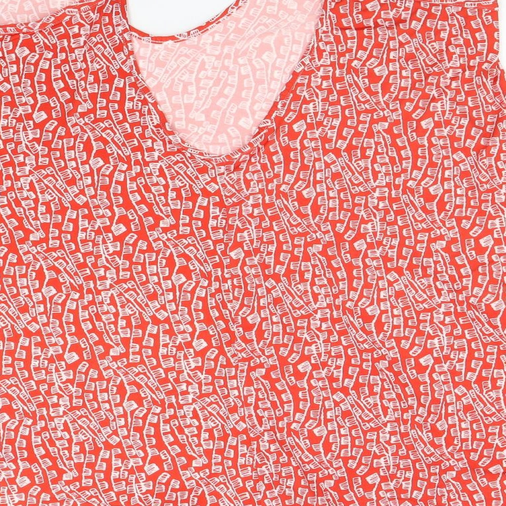 Preworn Womens Red Geometric Slip Dress Size L