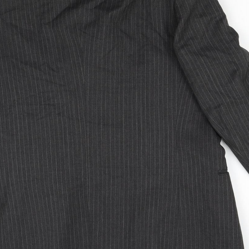 Lord's Taylor Mens Grey Striped Jacket Suit Jacket Size 40