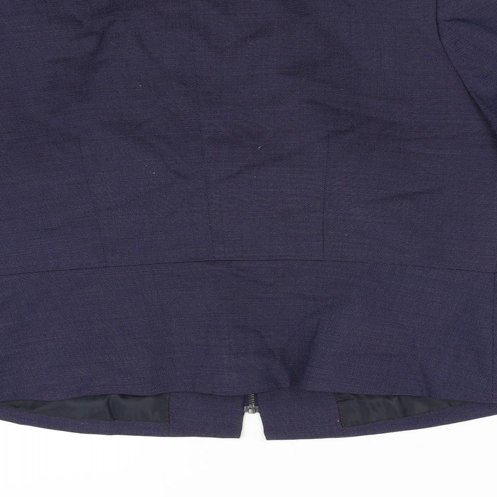 Greiff Womens Blue Jacket Blazer Size 14
