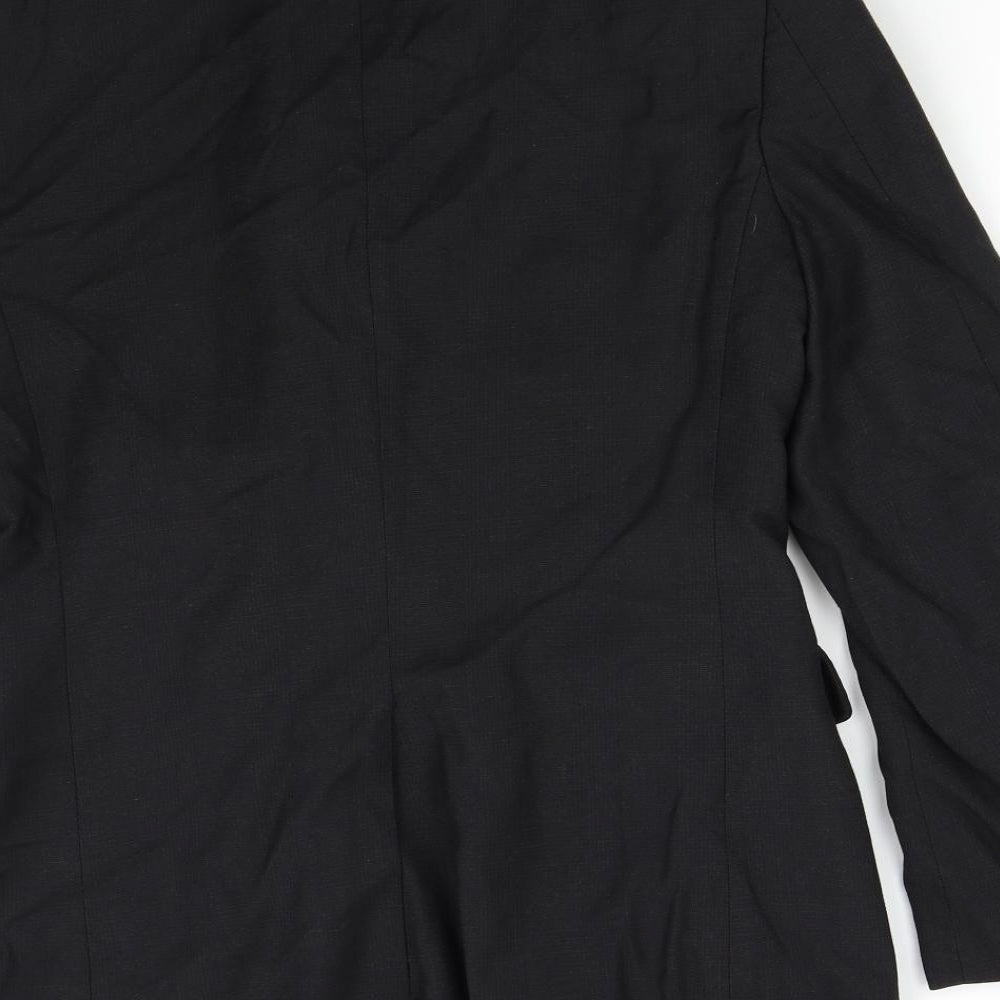 Perry Ellis Mens Black Jacket Suit Jacket Size 38