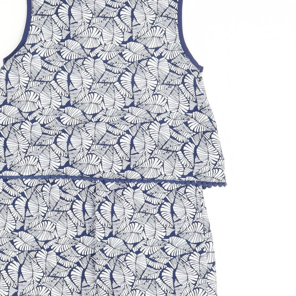 I Love Girls Wear Girls Blue Floral Playsuit One-Piece Size 8 Years
