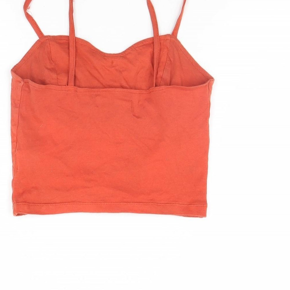 Primark Womens Orange Cropped Tank Size 4
