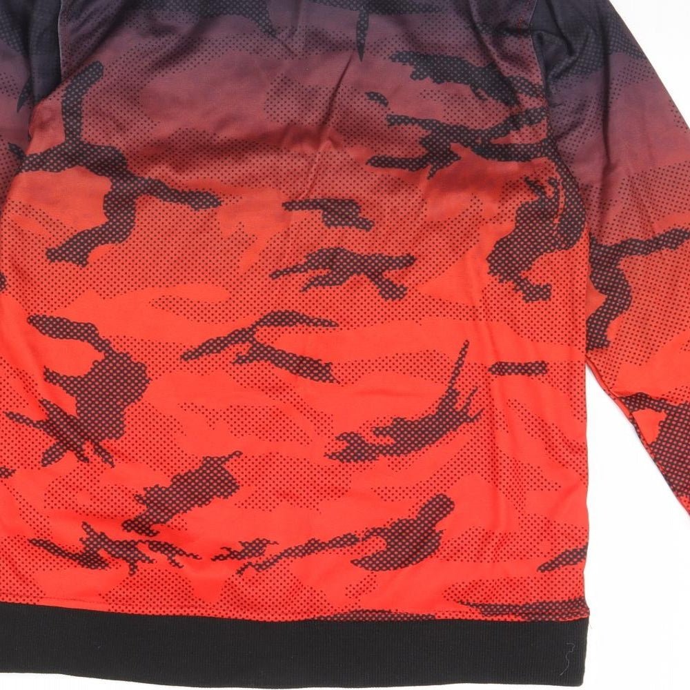 Preworn Womens Red Camouflage Pullover Jumper Size M