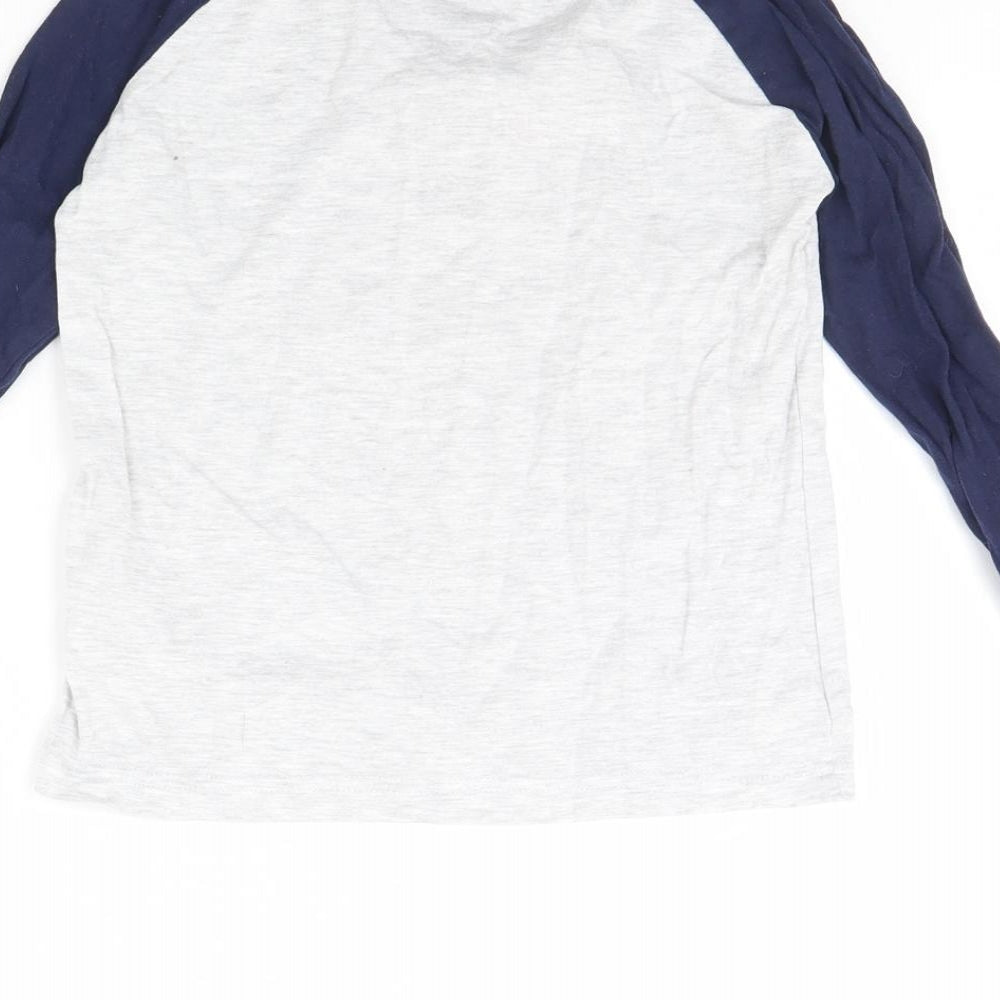 Preworn Boys Grey Solid Pyjama Top Size 4 Years - Christmas