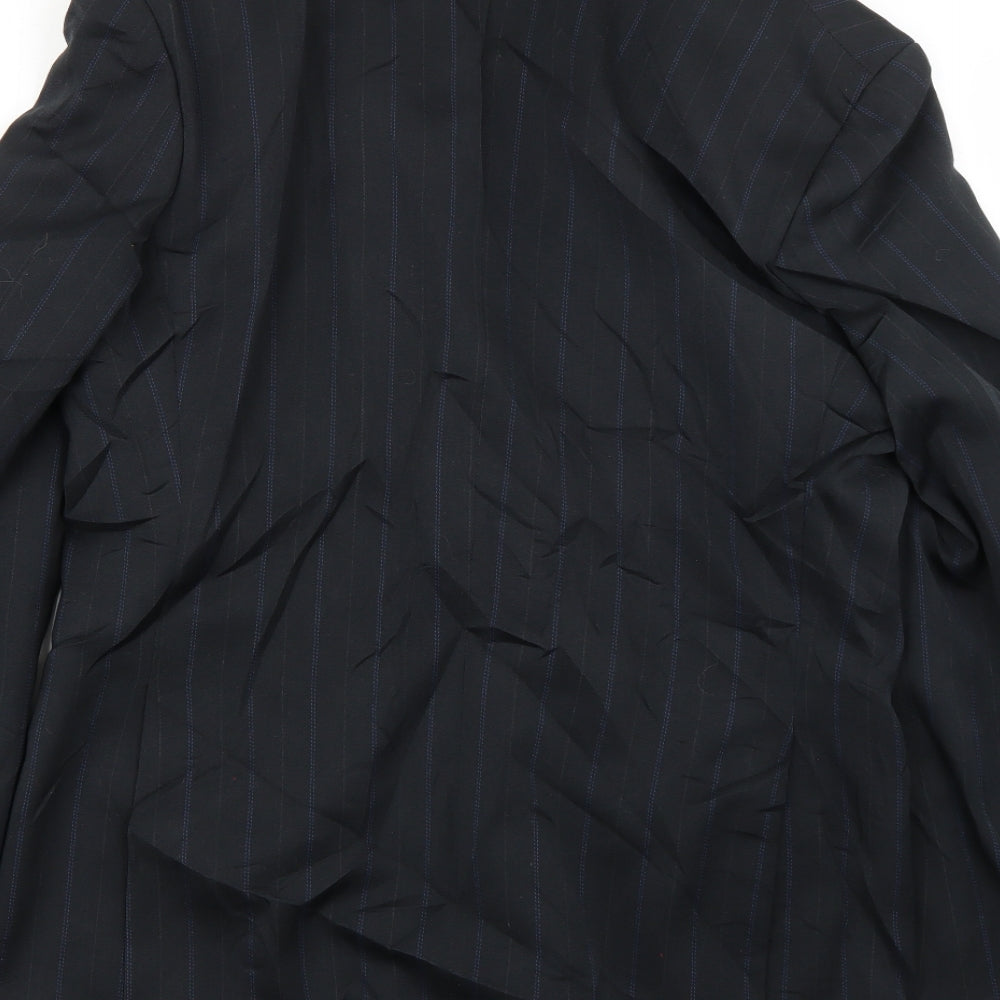 monarch Mens Blue Striped Jacket Suit Jacket Size 34