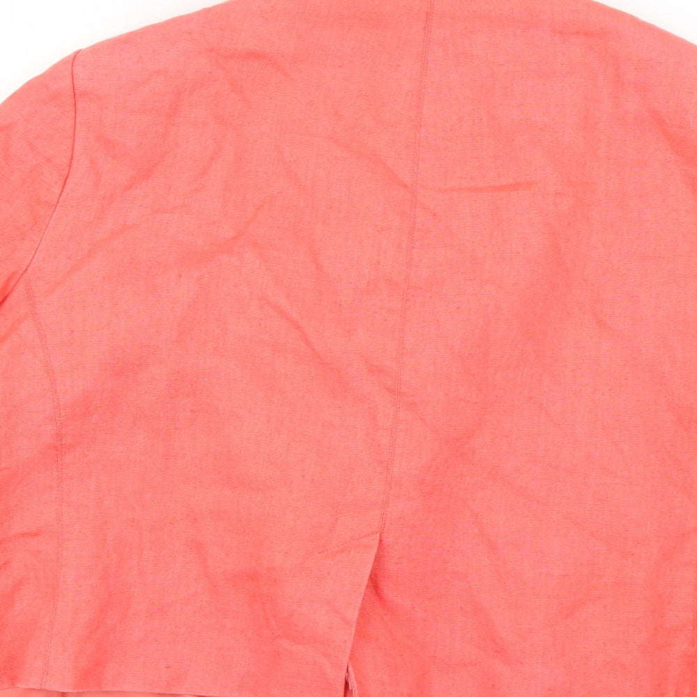 Evans Womens Orange Overcoat Coat Size 22