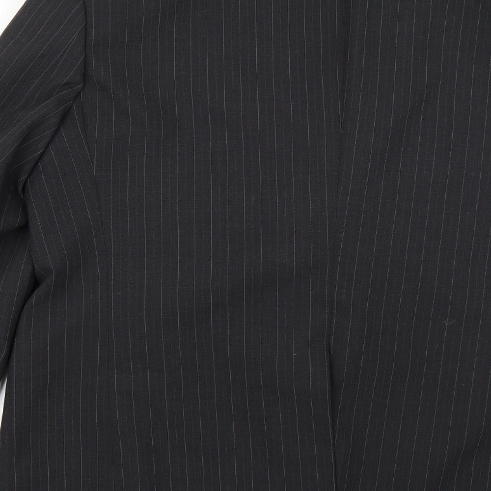 marks Mens Grey Striped Jacket Suit Jacket Size M