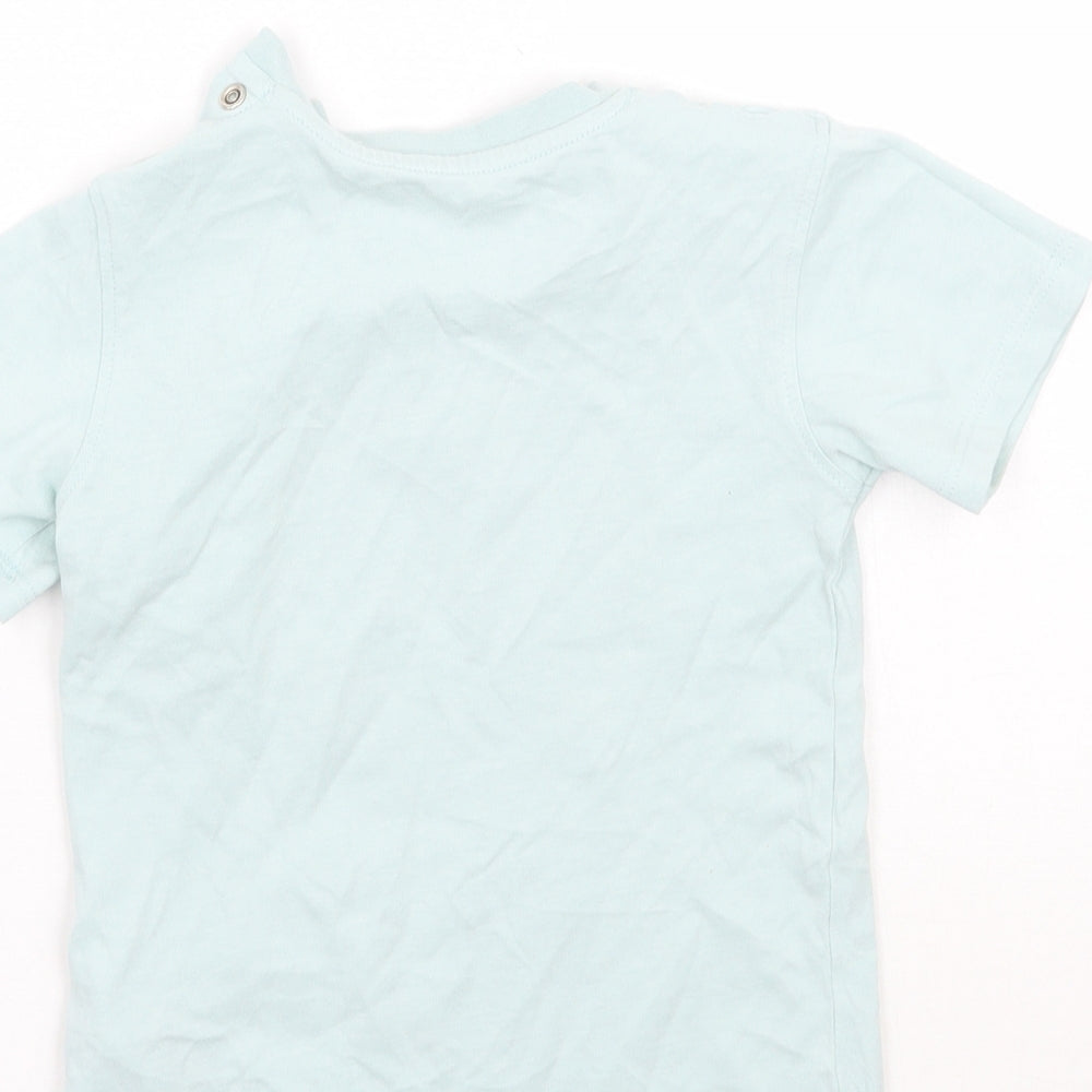 Marks & Spencer Girls Green Basic T-Shirt Size 3-4 Years