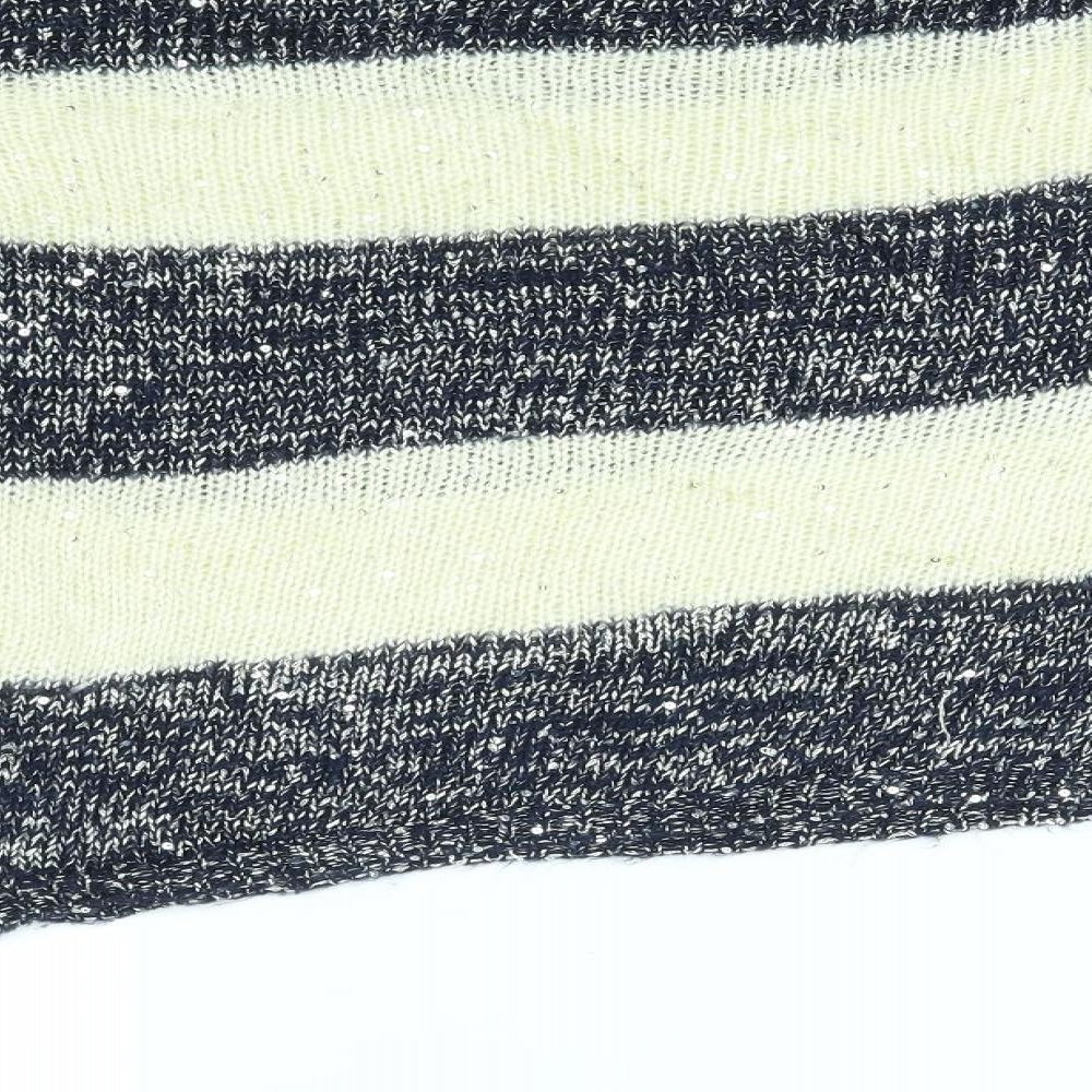 Andrea Jovine Womens Multicoloured Striped Pullover Jumper Size M