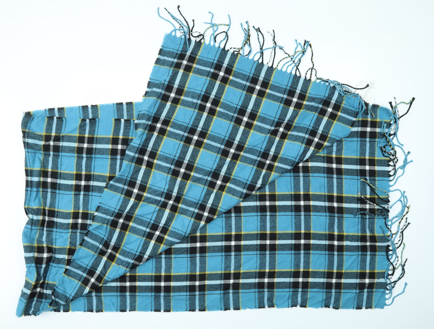 Preworn Unisex Blue Check Scarf