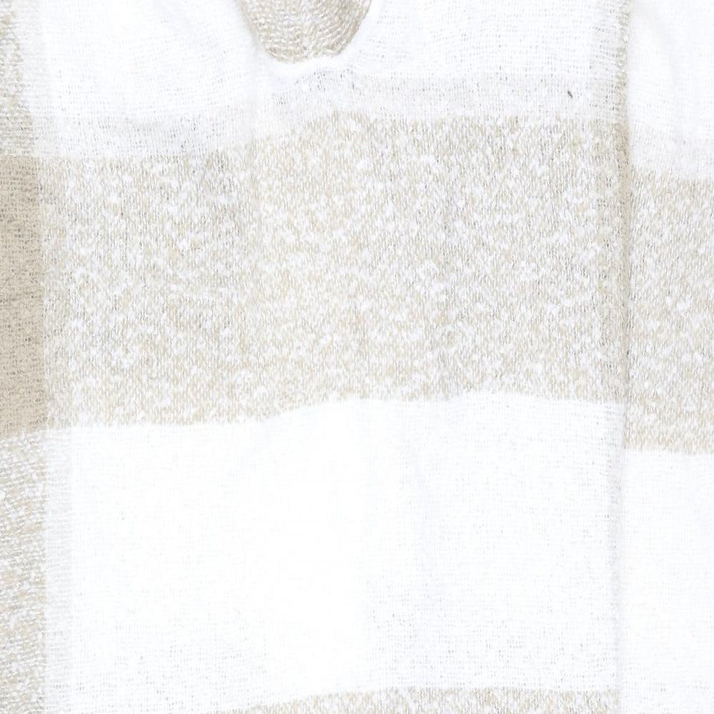 PEP & Co Womens Beige Check Poncho One Size