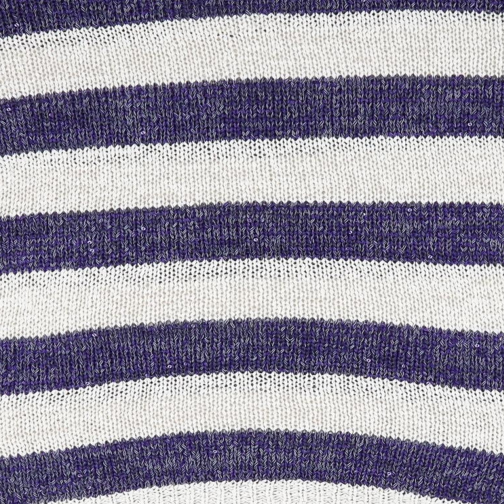 TU Womens Blue Striped Pullover Jumper Size 10 - Sequins all over