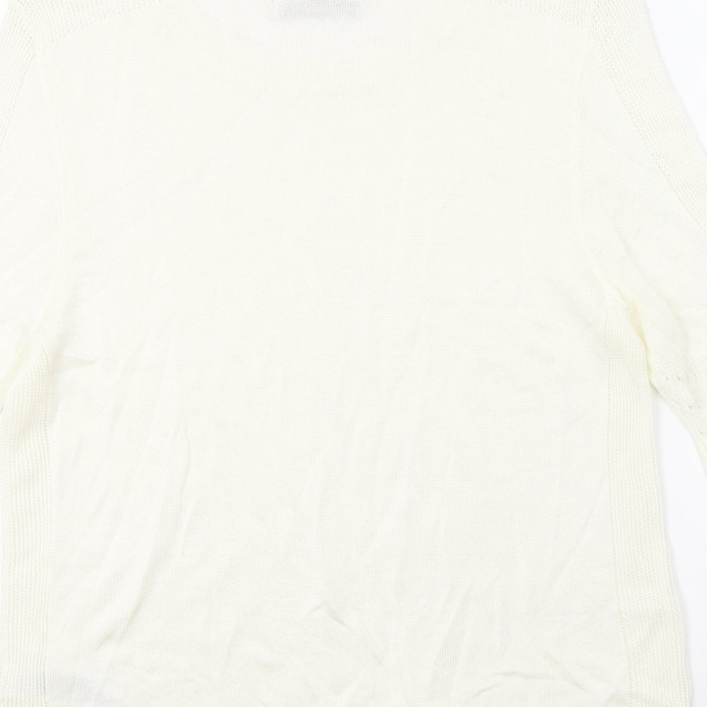 Marks & Spencer Womens Ivory Pullover Jumper Size 12