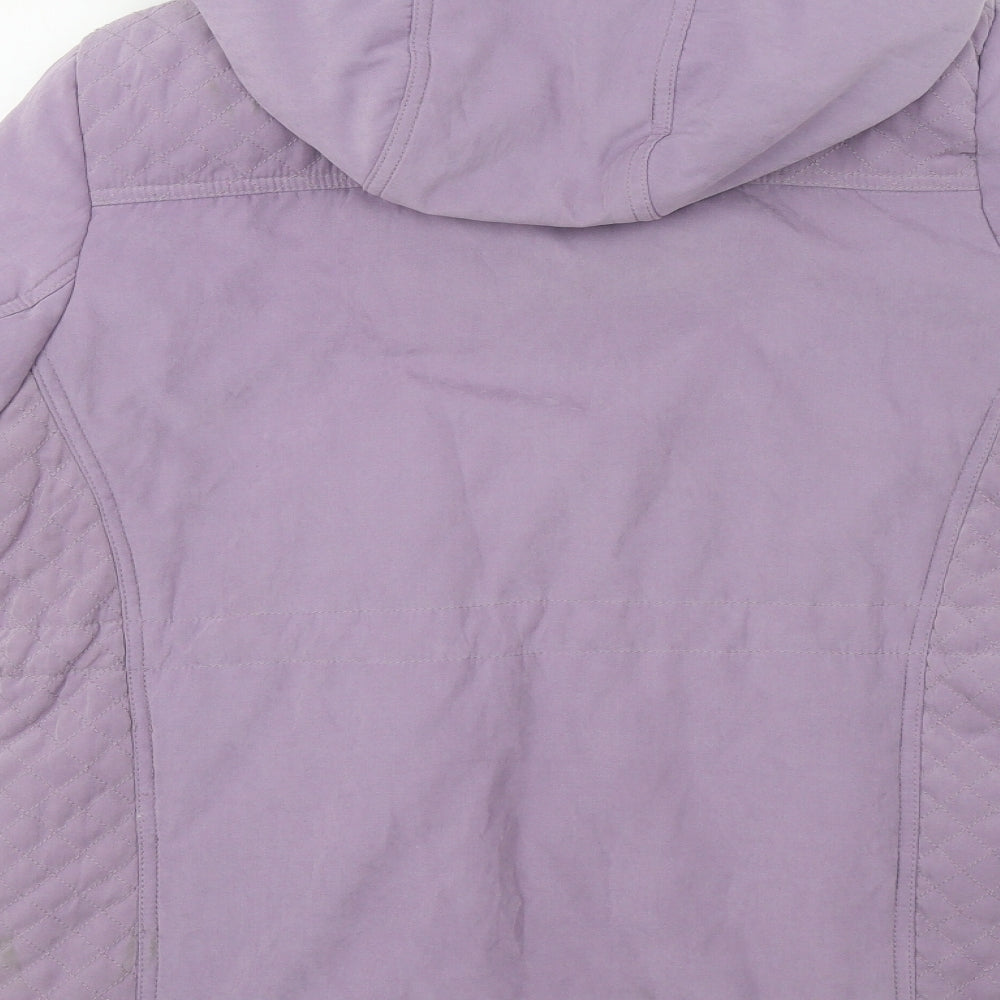 Isle Womens Purple Parka Coat Size 12