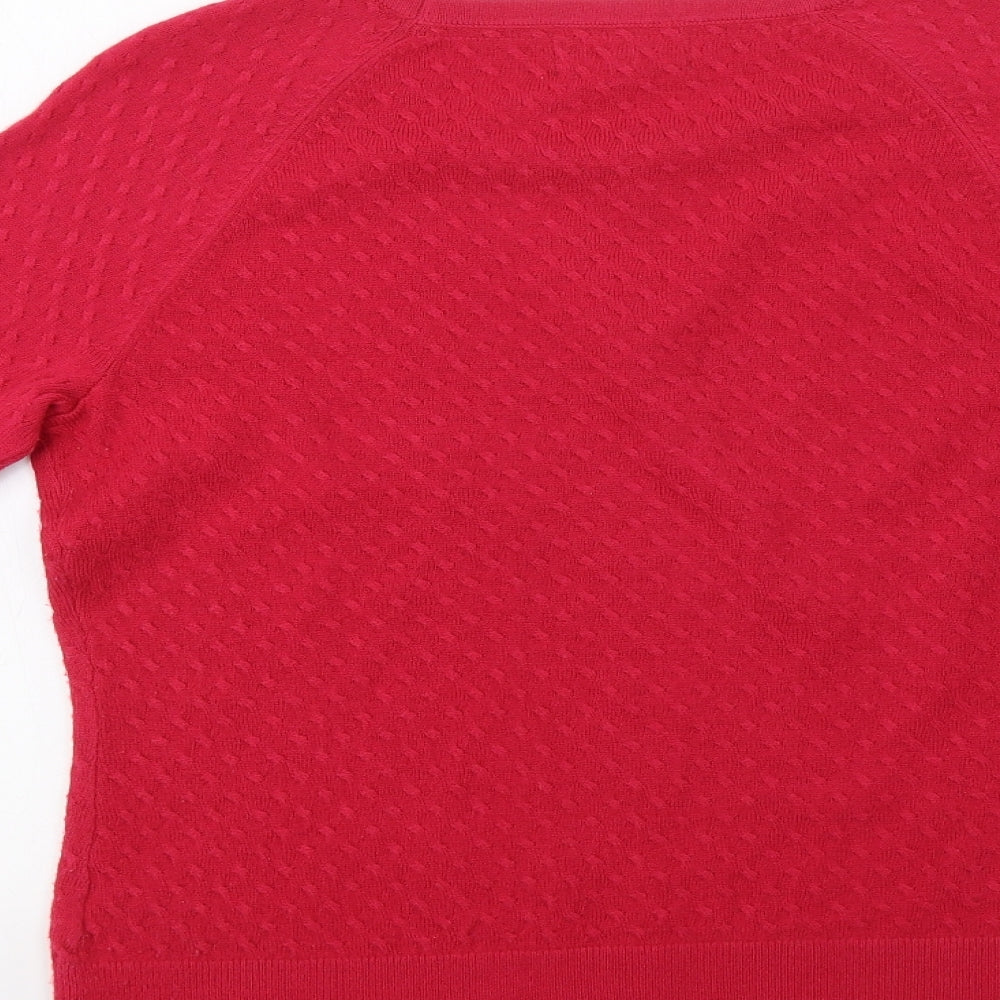 Per Una Womens Pink Pullover Jumper Size 12