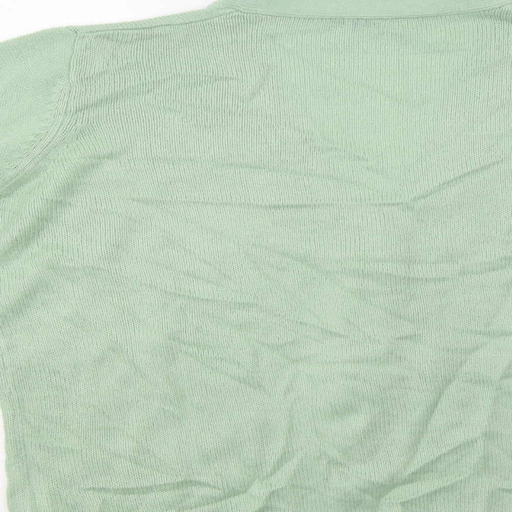 Damart Womens Green Cardigan Jumper Size M