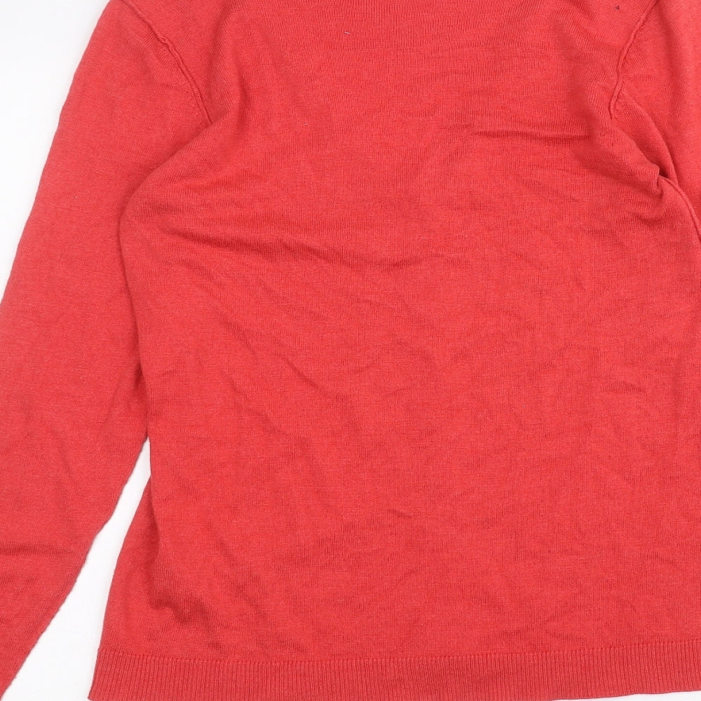 simple life Womens Red Cardigan Jumper Size XS