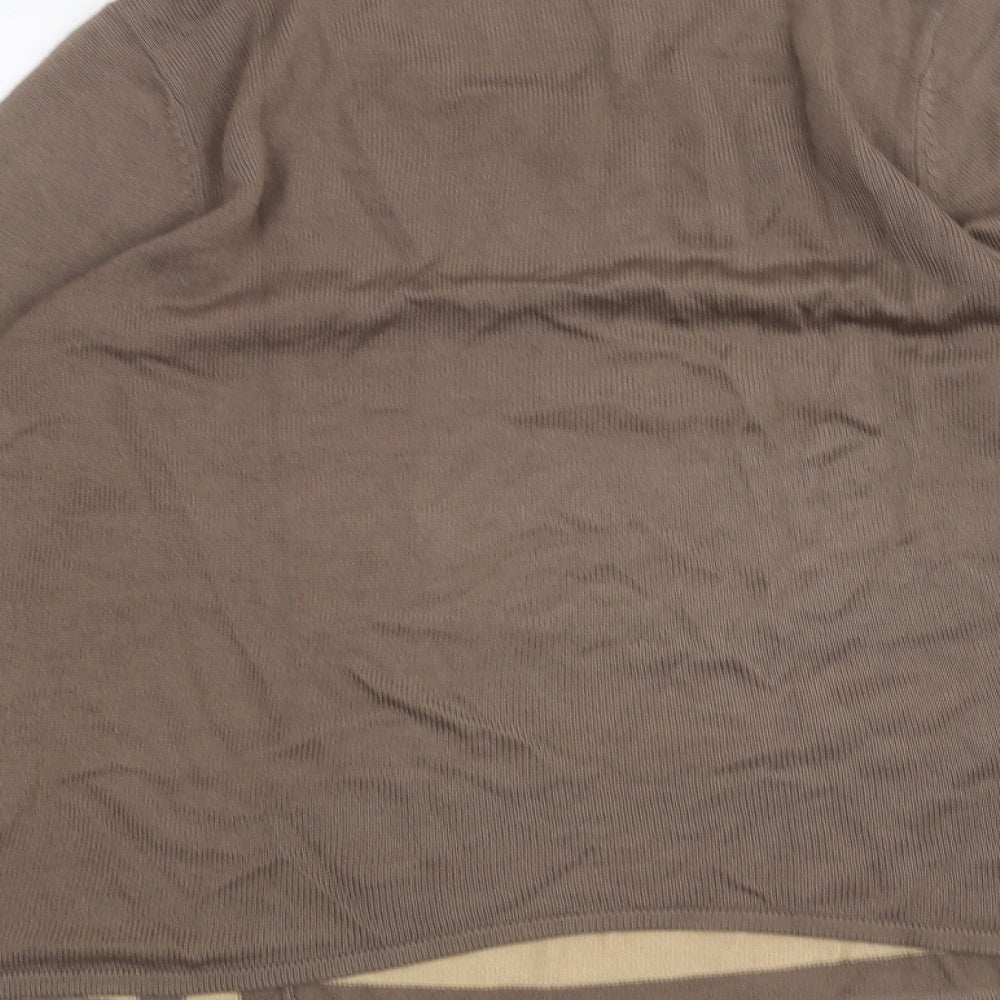 Casamia Womens Brown Basic T-Shirt Size S