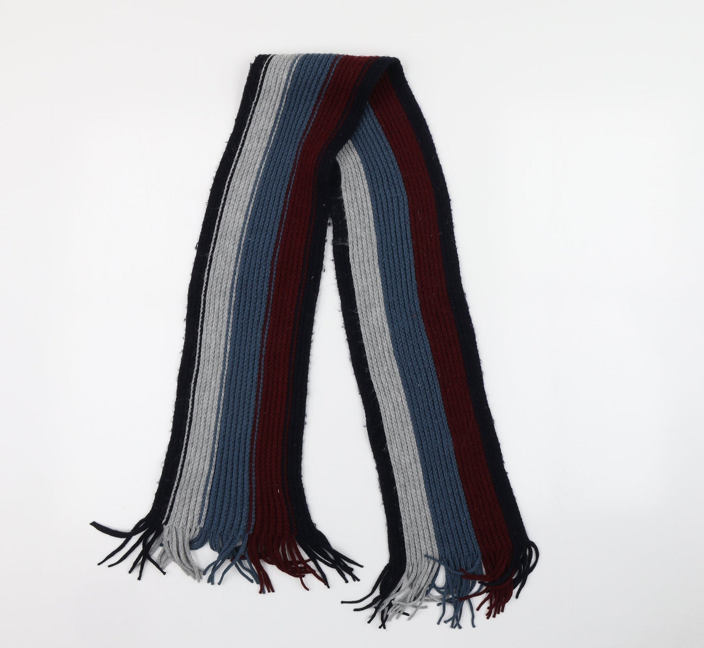 Preworn Mens Multicoloured Striped Scarf One Size