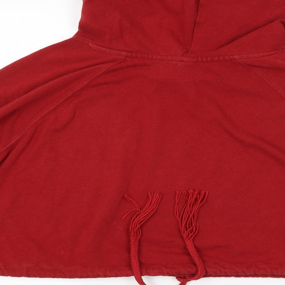 H&M Womens Red Pullover Hoodie Size S