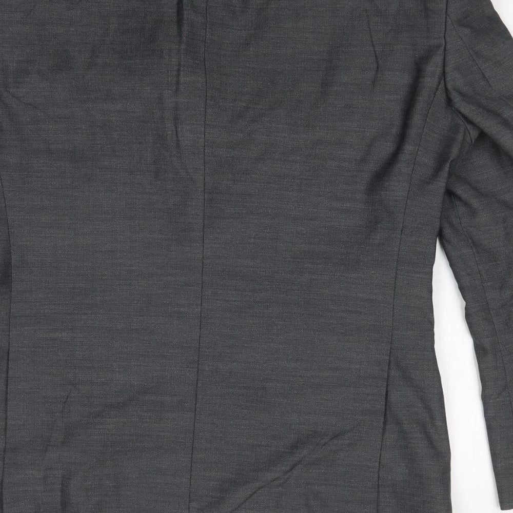 VOEUT Mens Grey Jacket Suit Jacket Size 36