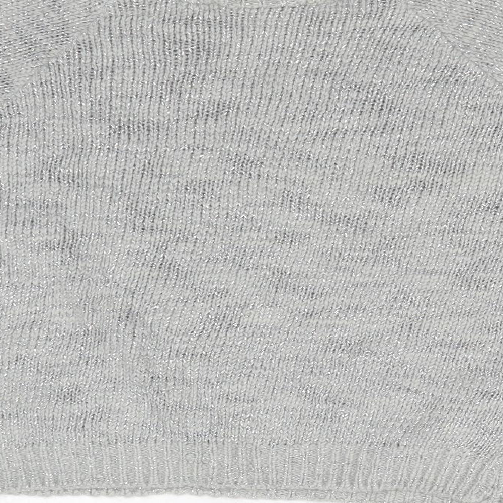 Dreams Womens Grey Striped Basic T-Shirt Size 10