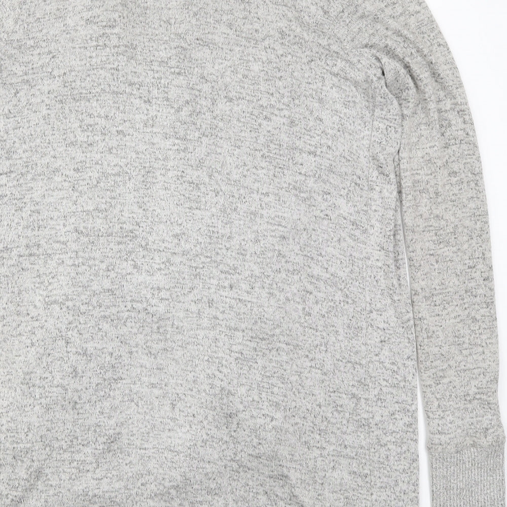 AnyBody Womens Grey Rayon Cardigan Jumper Size S