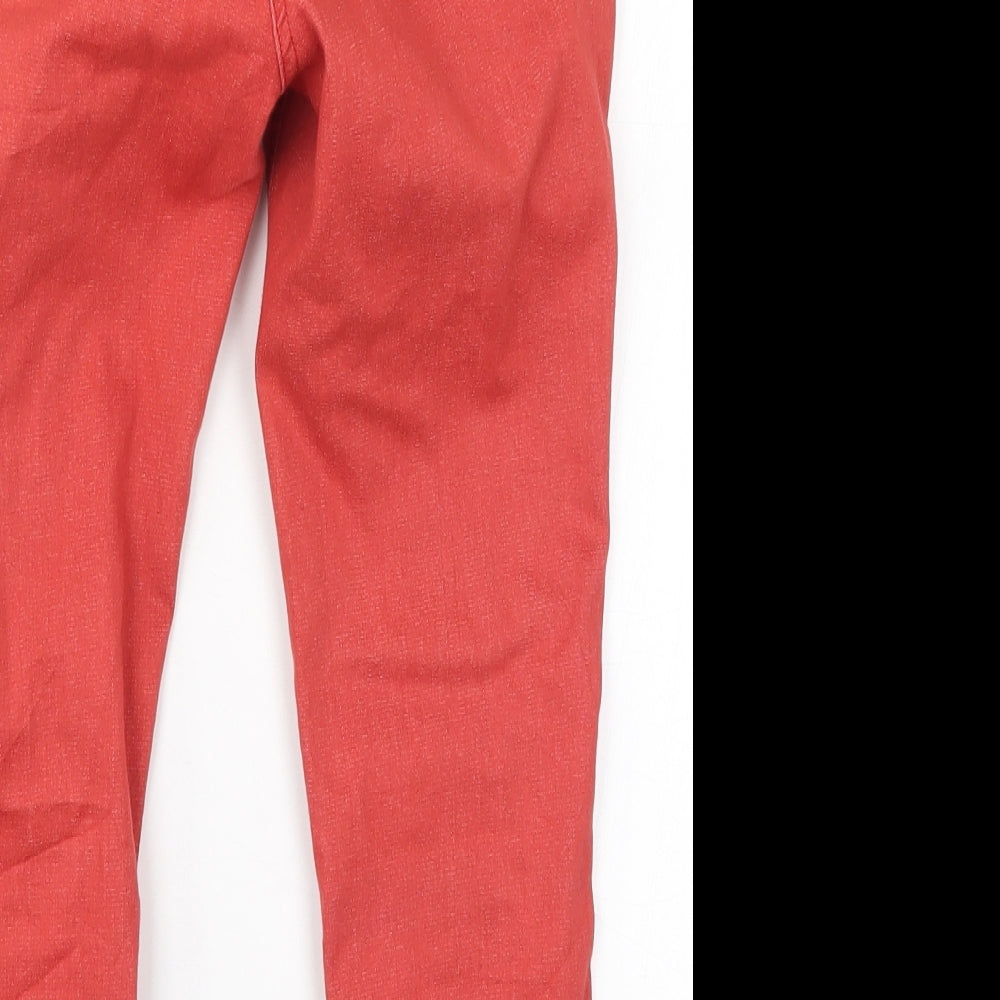 George Womens Red Denim Cropped Jeans Size 10 L22 in