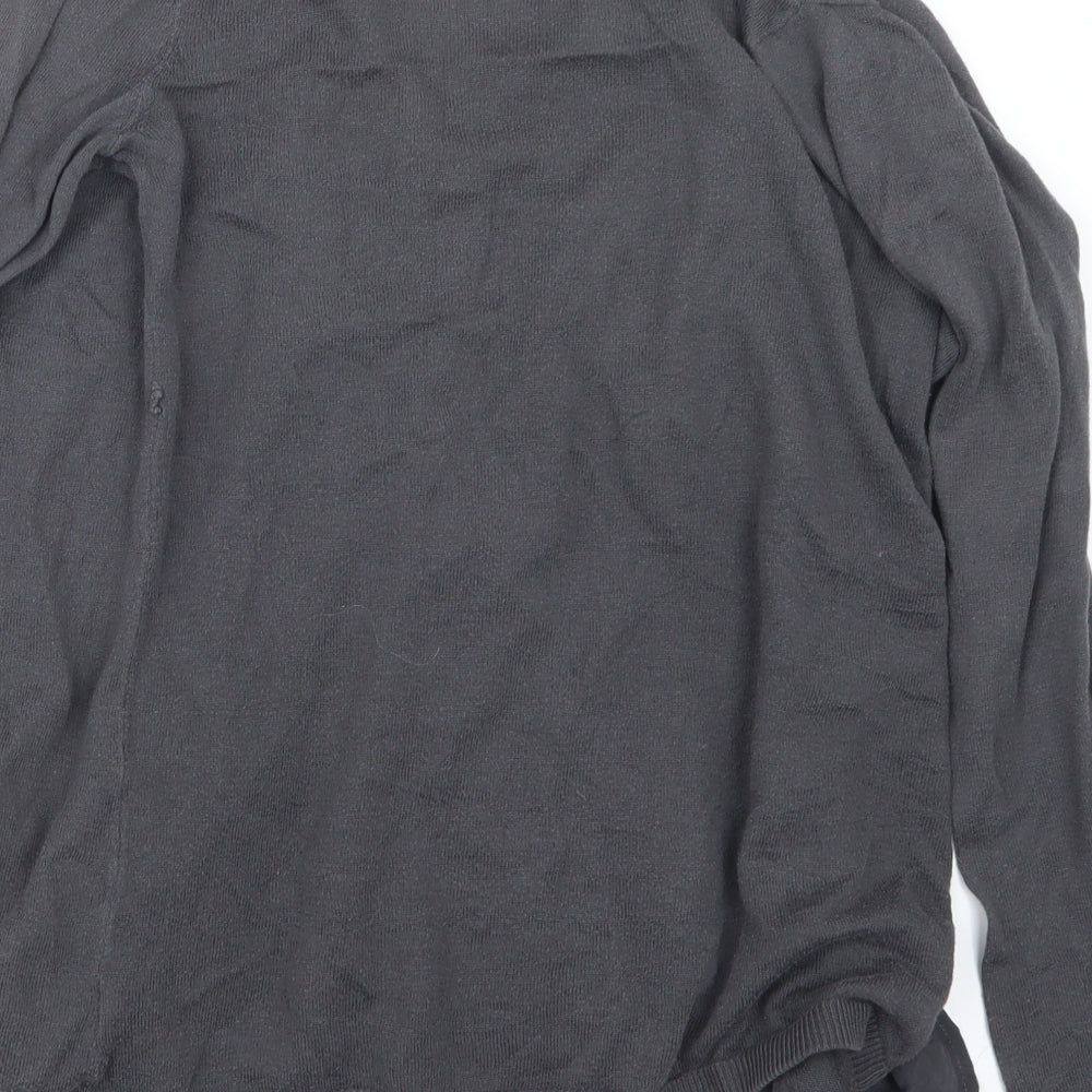 Liz Lange Womens Grey Cardigan Jumper Size M