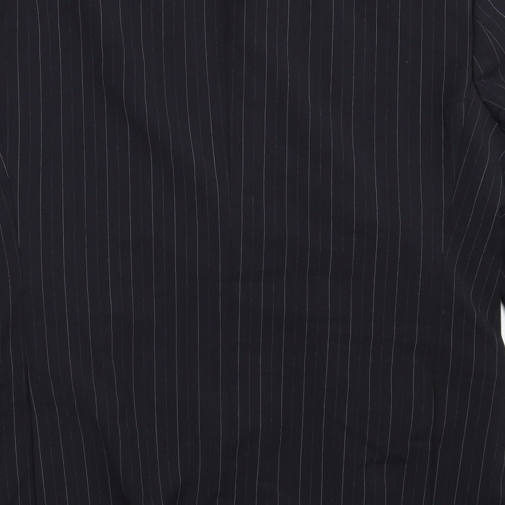 Burton Mens Black Striped Jacket Blazer Size 40