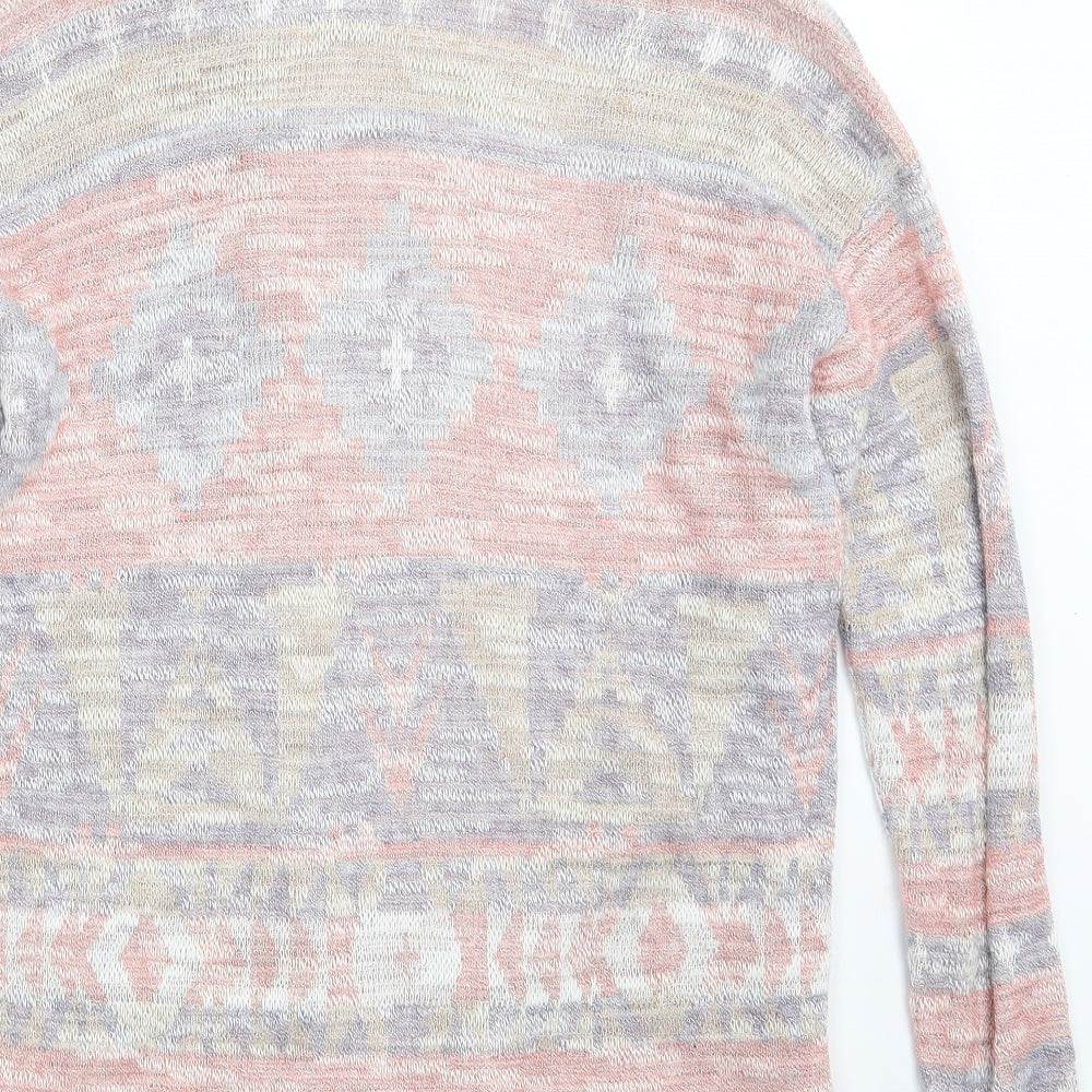 Spirit Womens Multicoloured Argyle/Diamond Wrap Jumper Size S