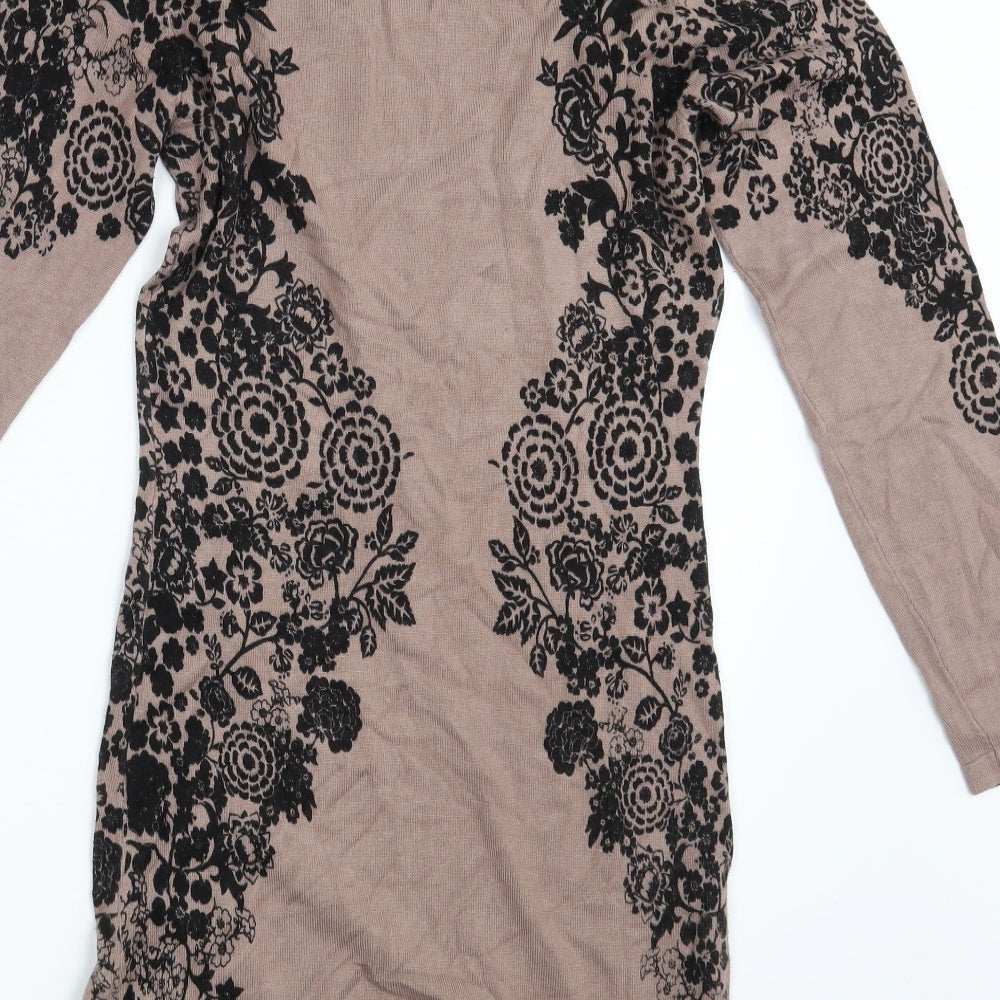 Apricot Womens Purple Floral Fit & Flare Size 12