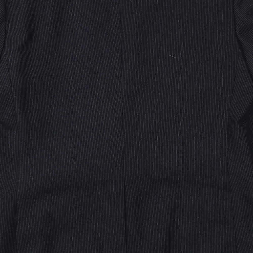 The Burton Collection Mens Blue Striped Jacket Blazer Size 42