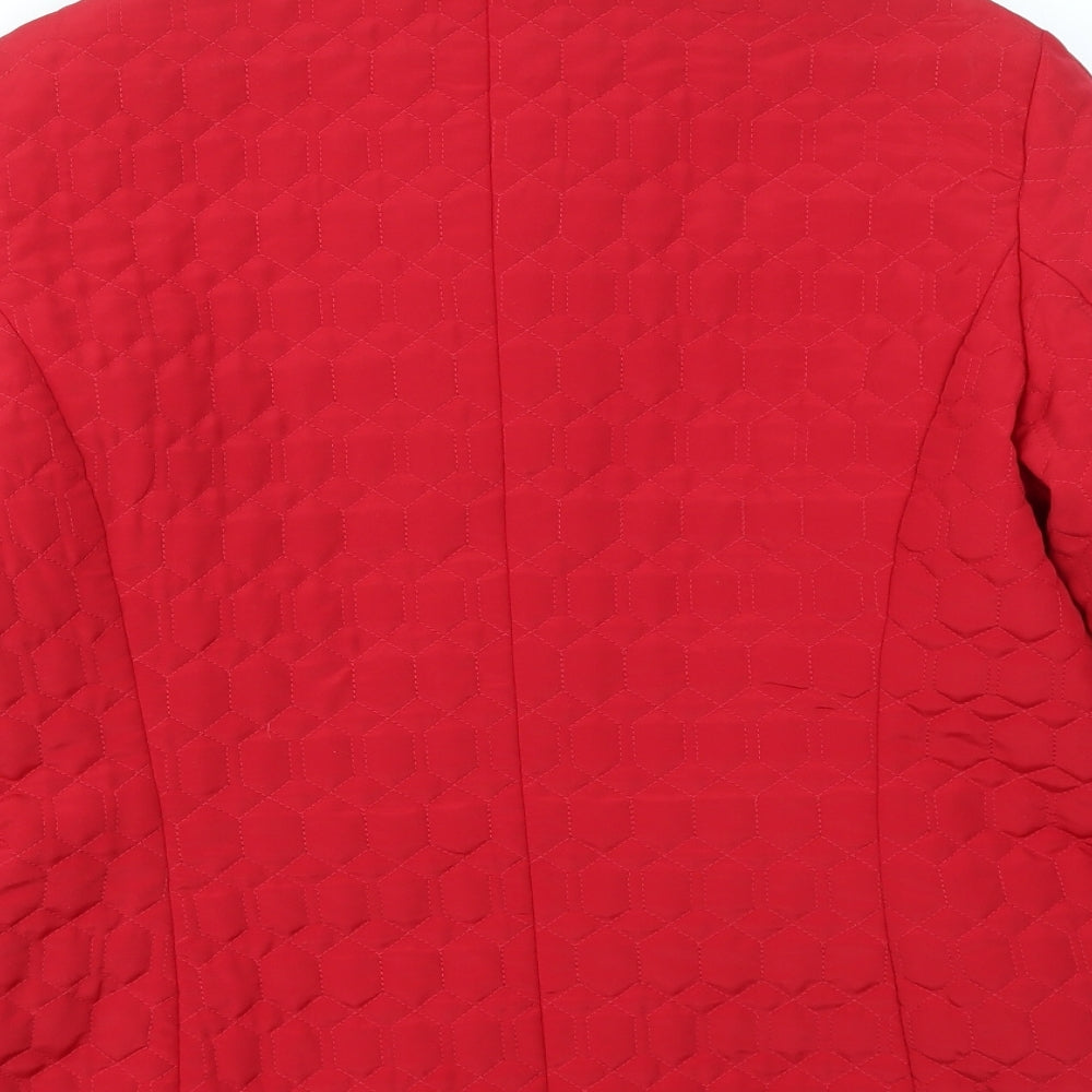 YBC Womens Red Jacket Coat Size M