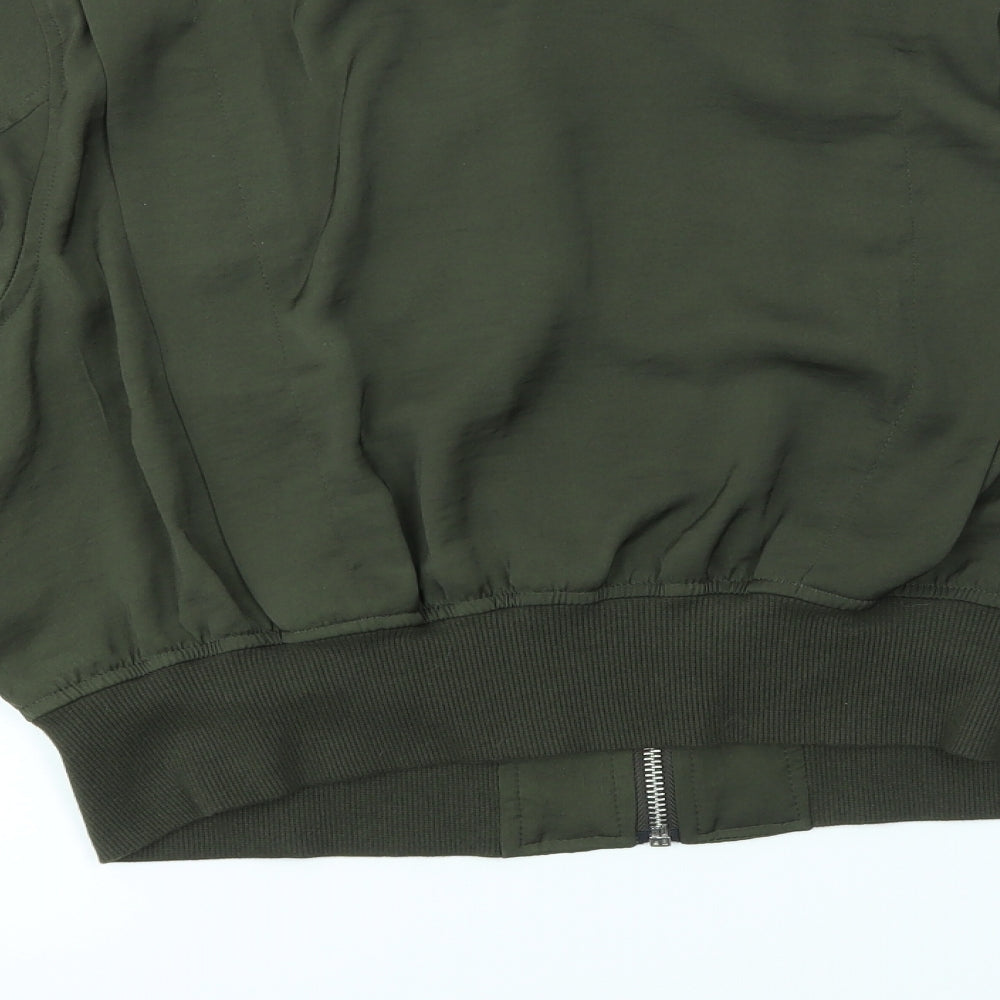 H&M Womens Green Jacket Coatigan Size 8