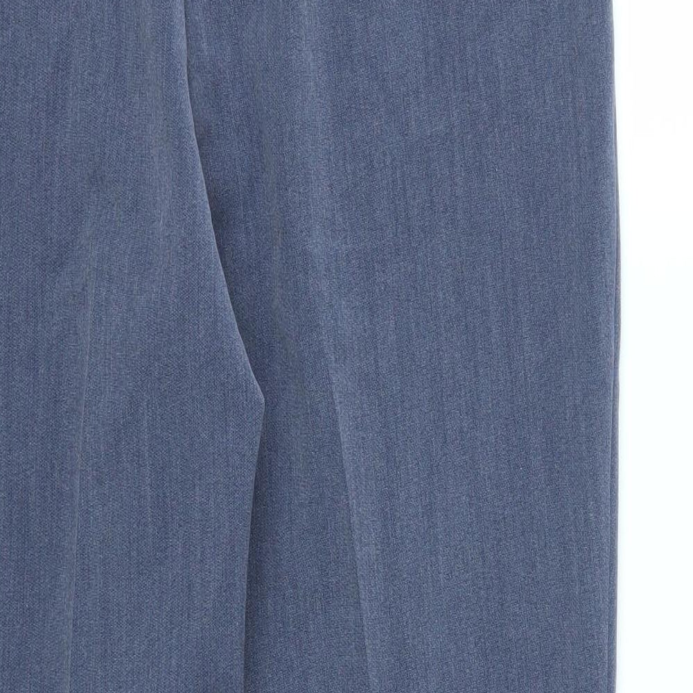 Classics Womens Blue Trousers Size 14 L27 in - stretch waistband