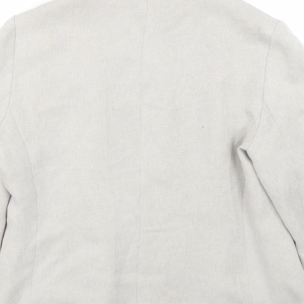 Preworn Womens Beige Jacket Coat Size 14