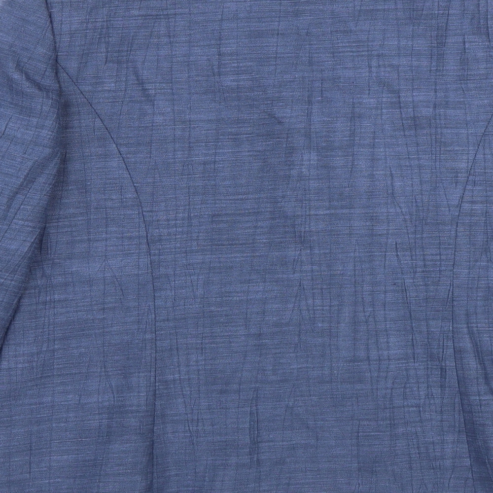 Pota Womens Blue Jacket Suit Size 10