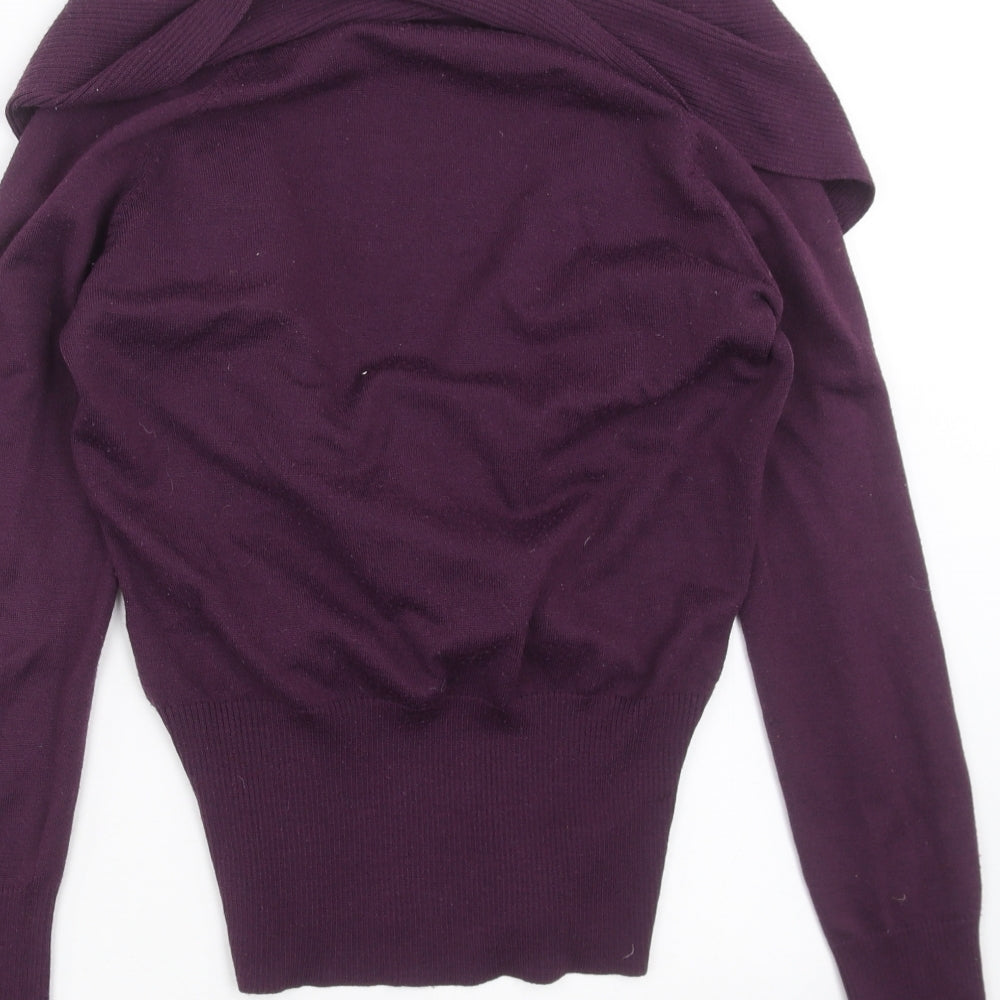H&M Womens Purple Knit Pullover Jumper Size M