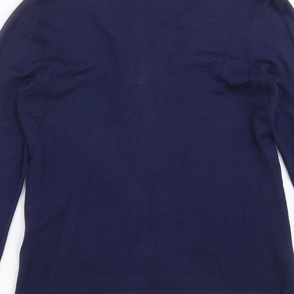 East Womens Blue Cardigan Jumper Size S