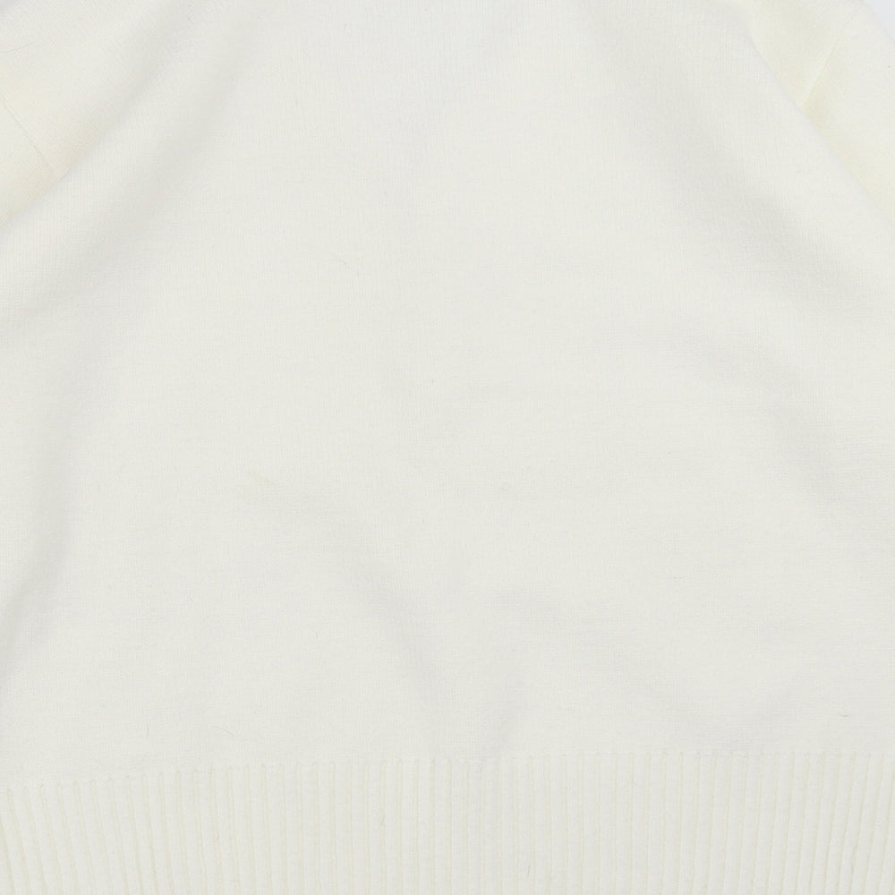 ckl Womens Ivory Knit Pullover Jumper Size M