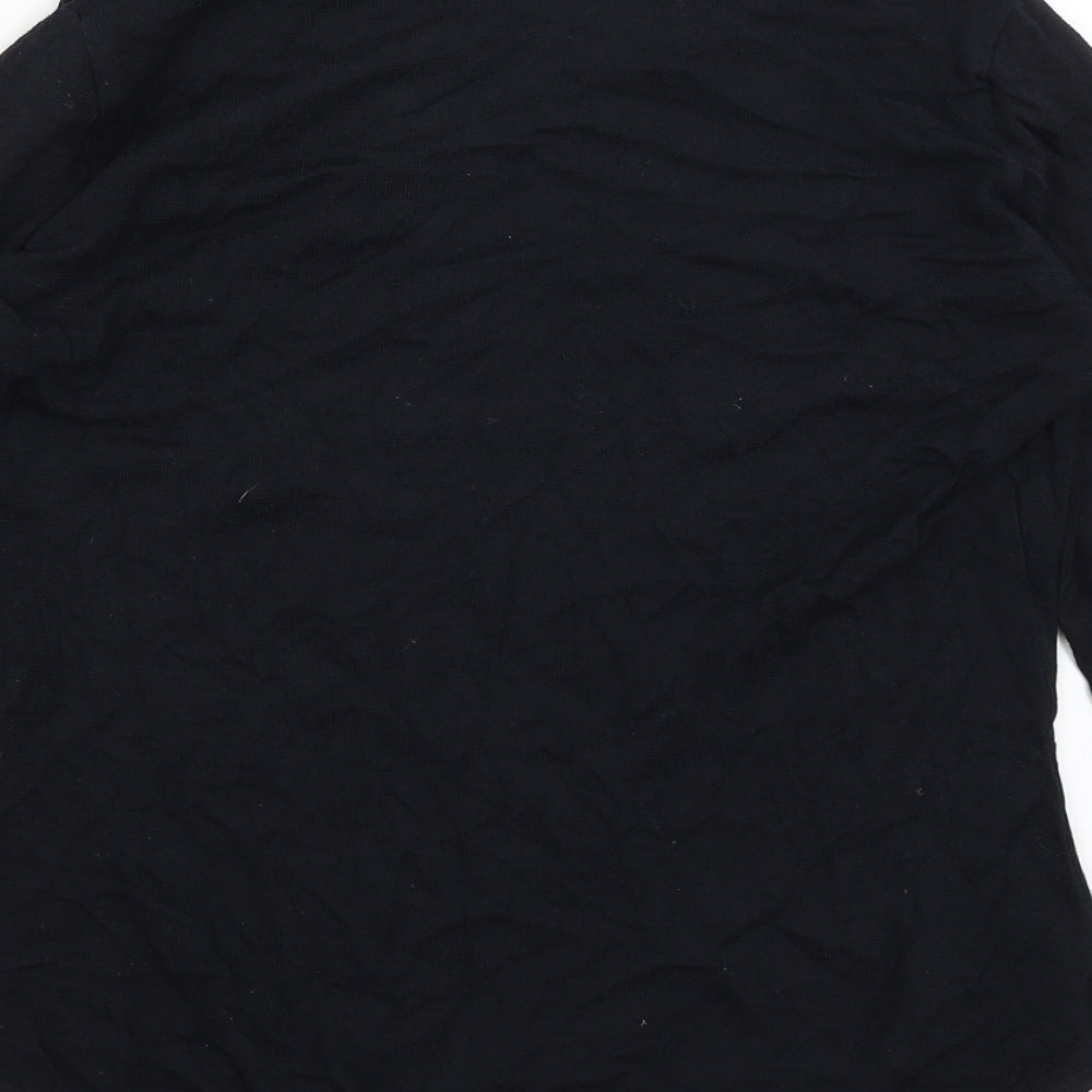 Villa Das Malhas Womens Black Basic T-Shirt Size M