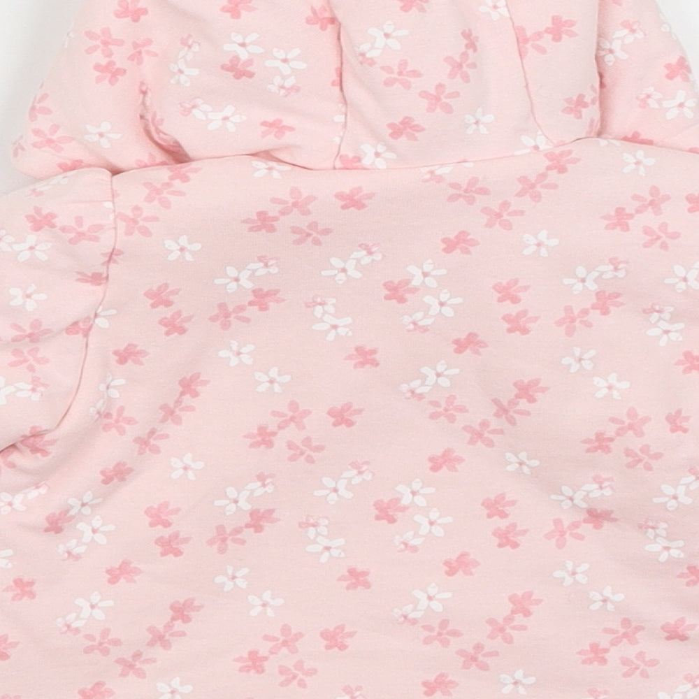 George Baby Pink Floral Cardigan Jumper Size 0-3 Months