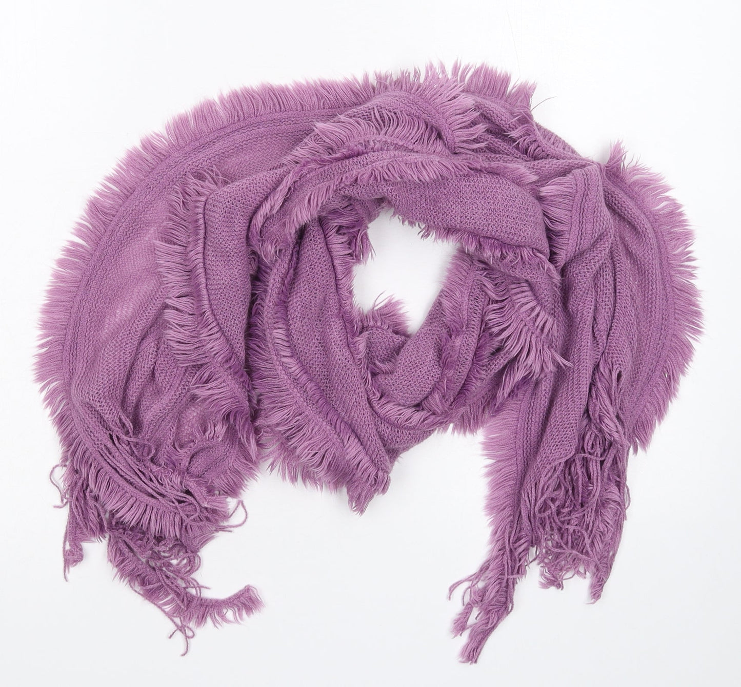 Preworn Womens Purple Knit Scarf